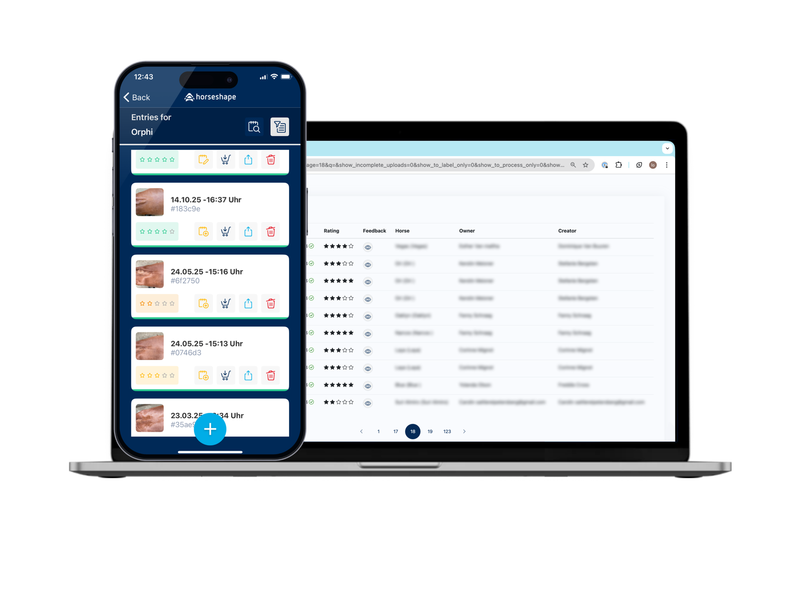 The horseshape app and platform used for saddle fitting
